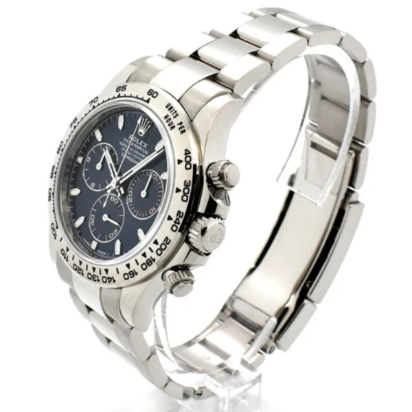 Daytona White Gold Blue Dial Replica