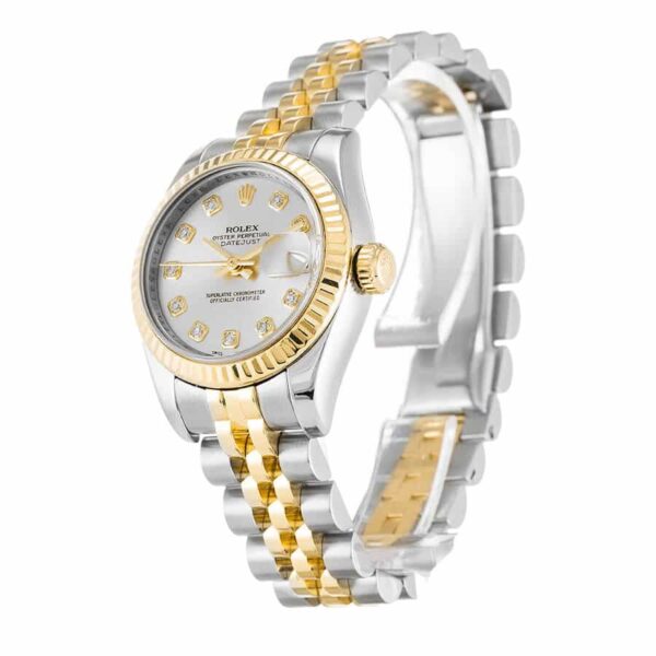 Rolex Datejust 179173 Yellow Gold & Diamond Silver Dial Replica