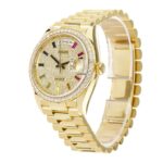 Rolex Day-Date Yellow Gold With Pave Diamond Dial Sapphire 128348RBR-0030 Replica