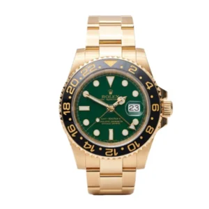Rolex GMT-Master II 11678LN Yellow Gold Green Dial oyster Replica