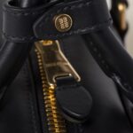 Arcadie Leather Small Handbag Black