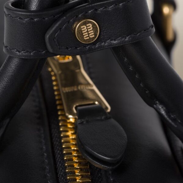 Arcadie Leather Small Handbag Black