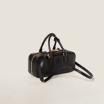 Arcadie Leather Large Handbag Black Color