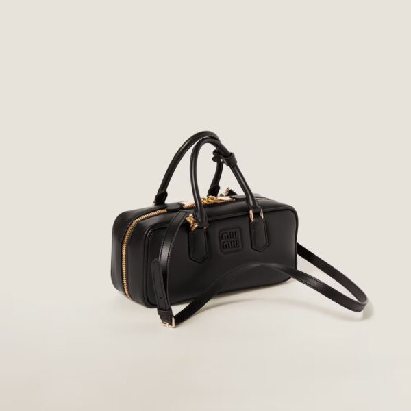 Arcadie Leather Large Handbag Black Color