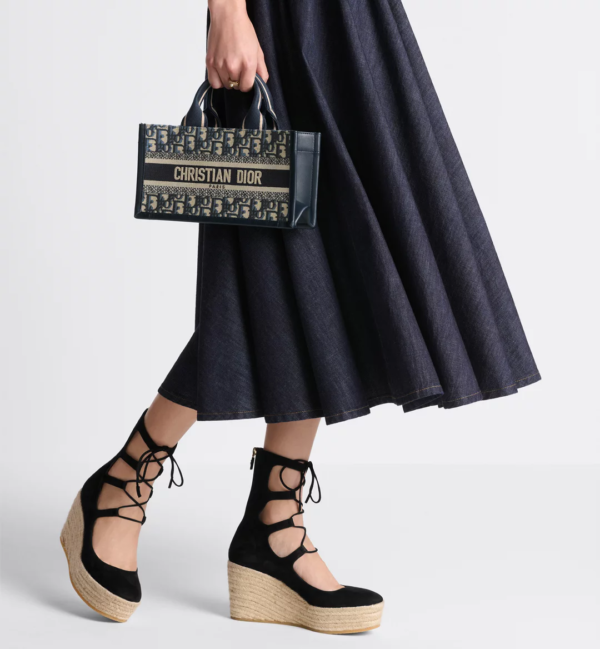 East-West Dior Book Tote with strap