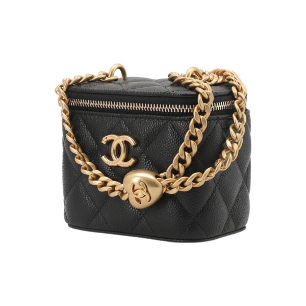 CHANEL 23P LIPSTICK BOX WITH CHAIN BLACK
