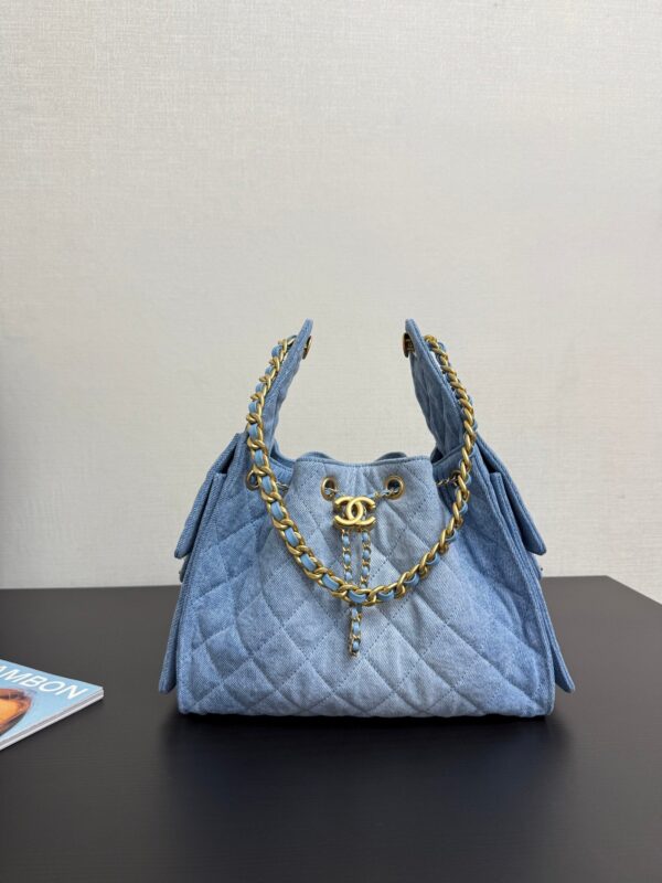 CHANEL 25 small denim handbag