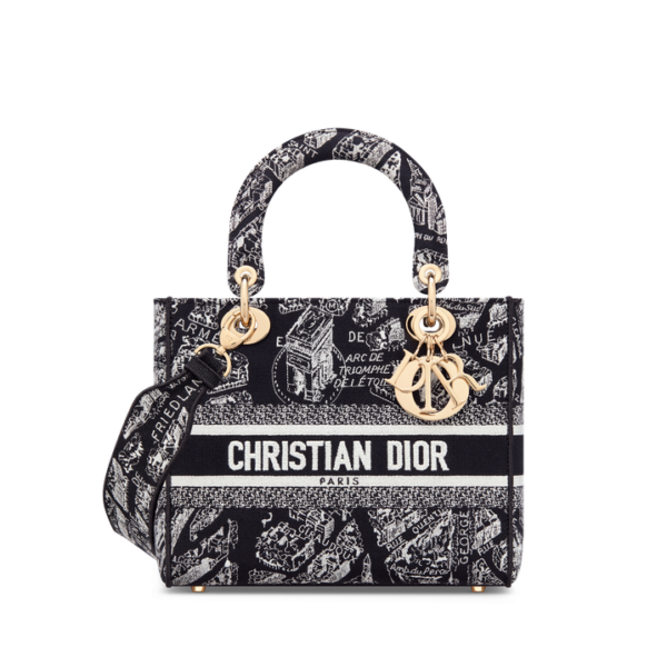 MEDIUM LADY D-LITE BAG Embroidery