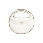 CHANEL 23C POUCH EVENING BAG WHITE