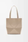 Medium Puzzle Fold tote in shiny calfskin