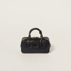Arcadie Leather Small Handbag Black
