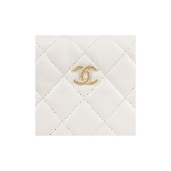 CHANEL 23C POUCH EVENING BAG WHITE