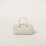 Arcadie Matelassé Large Soft Lamb Leather Handbag White