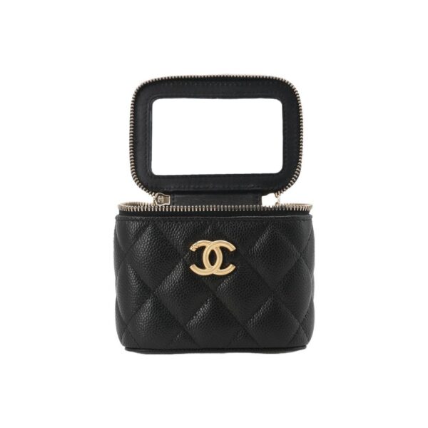 CHANEL 23P LIPSTICK BOX WITH CHAIN BLACK