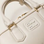 Arcadie Leather Small Handbag White