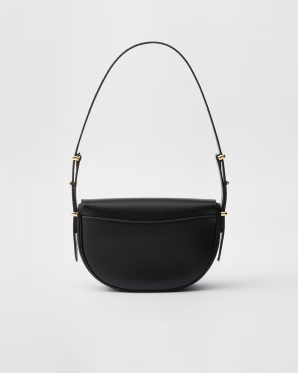 Prada Arqué flip leather shoulder bag