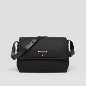 Medium-sized padded Re-Nylon shoulder bag