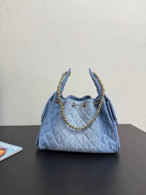 CHANEL 25 small denim handbag