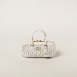 Arcadie Matelassé Large Soft Lamb Leather Handbag White