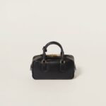 Arcadie Leather Small Handbag Black