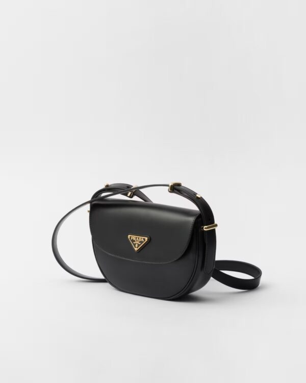Prada Arqué flip leather shoulder bag